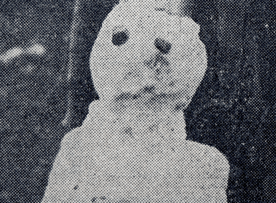 An Almost-Summer Snowman